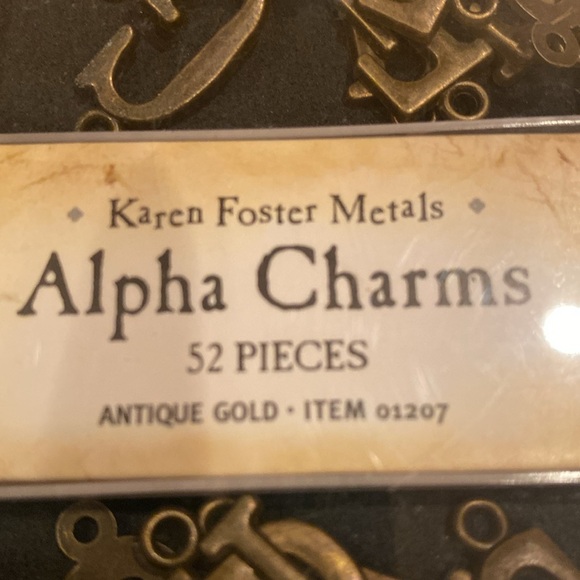 NWT Karen Foster Metals, Alpha Charms - Picture 2 of 7